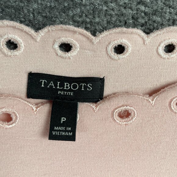 Talbots Top Womens P/S Eyelet Embroidery Office Capsule Everyday Minimal Staple - Picture 7 of 9